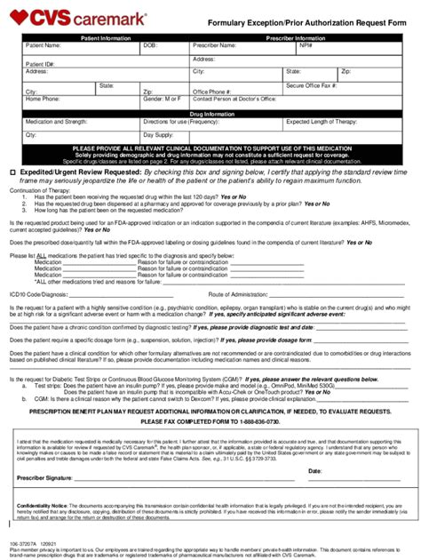 Cvs Caremark Prior Authorization PDF 2021-2026 Form - Fill Out and Sign ...