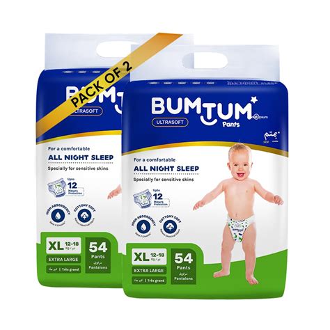 Buy Bumtum Baby Diaper Pants, XL Size, 108 Count, Double Layer Leakage ...