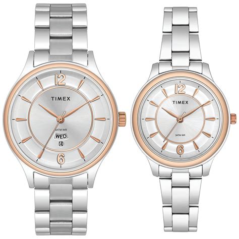 Timex Empera Silver Round Dial Quartz Analog Unisex Watch - TW00PR274 ...