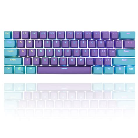 Buy WHYSP 60% Purple Keycaps for 60 Percent Keyboard Double Shot PBT ...