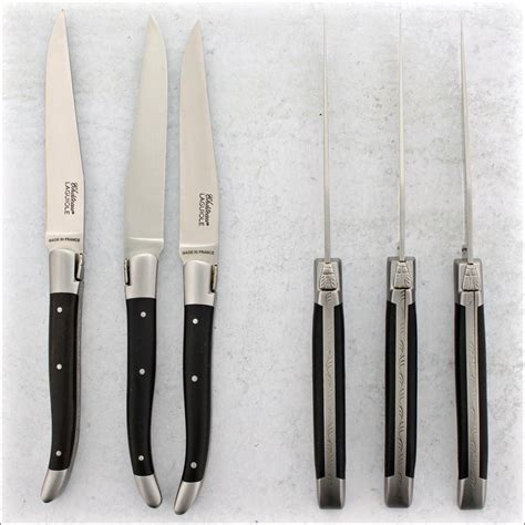 Chateau Laguiole Heritage Steak Knives Ebony - Satin Finish - Laguiole ...