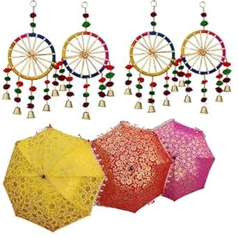 SVDK Wedding Umbrella and 4 colourful Hanging Chakhri | Assorted ...