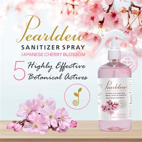 Buy PEARLDEW SANITIZER SPRAY (CHERRY BLOSSOM) 500 ML | ALOE & NEEM ...