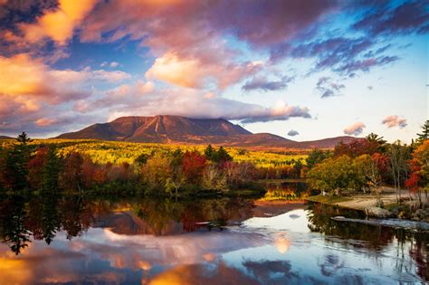 Mt Katahdin in Autumn, USA