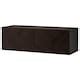 BESTÅ wall-mounted cabinet combination, black-brown Hedeviken/dark ...