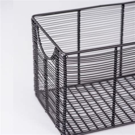 Buy Black Rectangular Wire Basket Online at Best Price in India - Nestroots