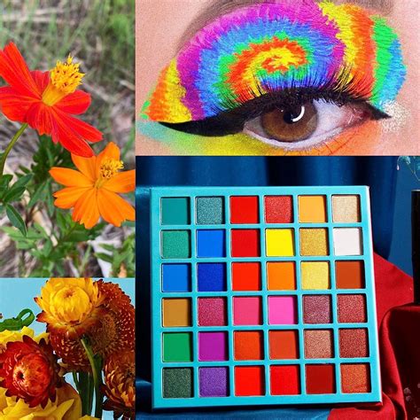 Buy DE'LANCI Eyeshadow Palette Rainbow Bright 36 Colors,Highly ...