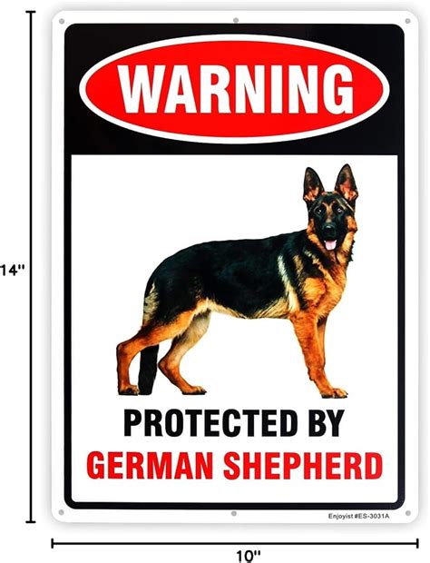Enjoyist Protected by German Shepherd Sign,Beware of Dog India | Ubuy