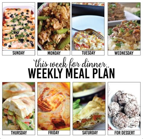 Weekly Menu Plan 的图像结果