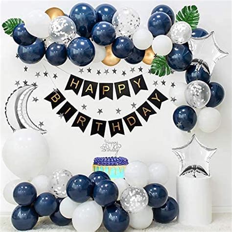 Birthday Decorations Men Blue, Happy Birthday Party Decorations for Men ...
