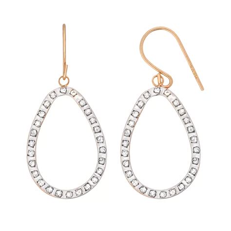 Diamond Fascination 14k Gold Diamond Accent Teardrop Earrings