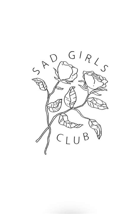 Download Sad Girls Club With Roses Indie Phone Wallpaper | Wallpapers.com