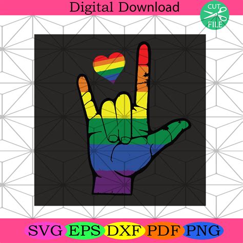 Gay Pride ASL Sign Languages SVG LGBT Pride