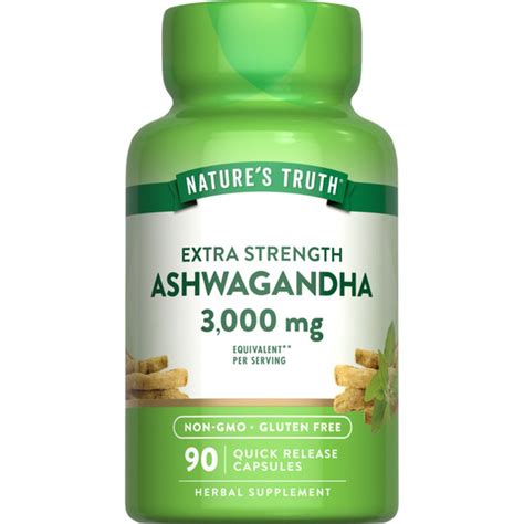 Nature's Truth Extra Strength Ashwagandha 3,000 Mg/serving Herbal ...