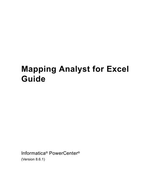 Image result for Informatica Mapping Analyst for Excel