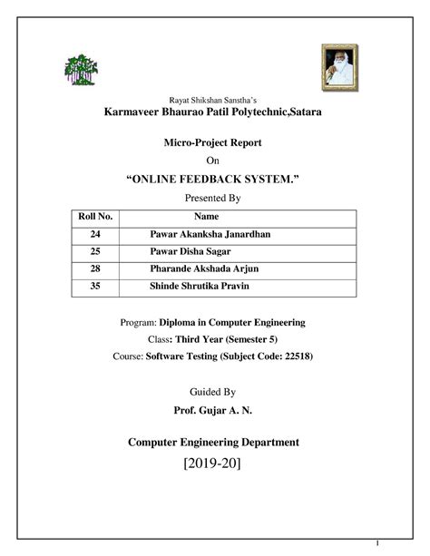 STE Micro Project Report PDF - Rayat Shikshan Sanstha?s Karmaveer ...
