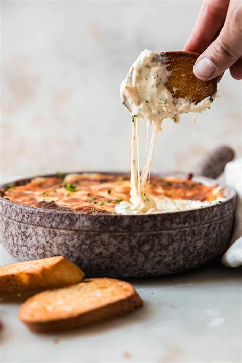 Cheesy Baked Garlic Bread Dip Recipe | Little Spice Jar