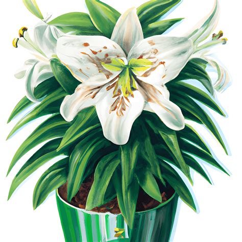 Potted Easter Lily Clipart