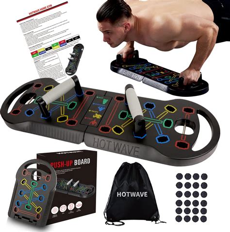HOTWAVE Upgrade Push Up Board Fitness, Portable Foldable 14 in 1 Push ...