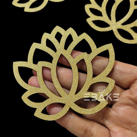 Lotus Cutout/Charm (Set Of 3 pieces) MDF - 3 Inch – EBAKE