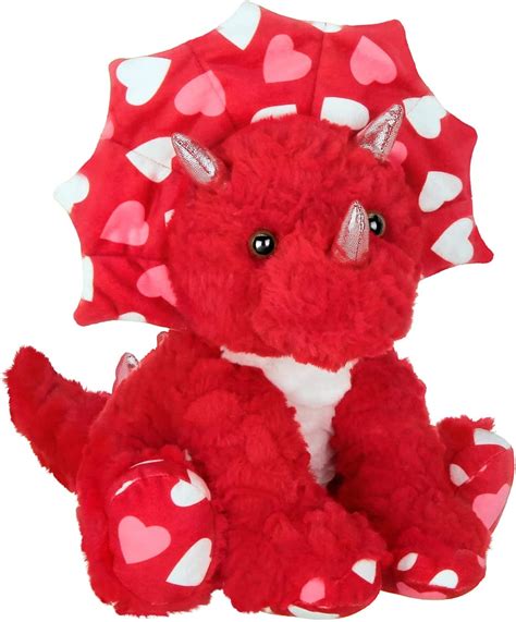 Bearington Dinomite Plush Dinosaur Stuffed Animal with Hearts, 11 Inch ...