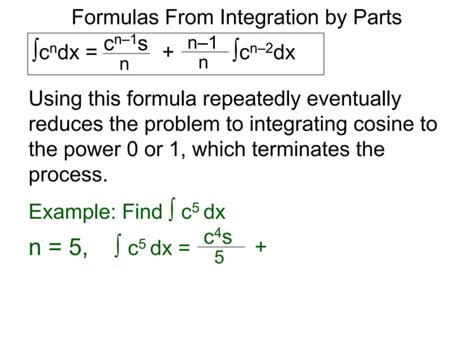 Image result for Integration by Part Basicas Formulas