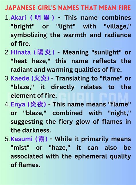 101+ Popular Japanese Names That Mean Fire - Namez Guru
