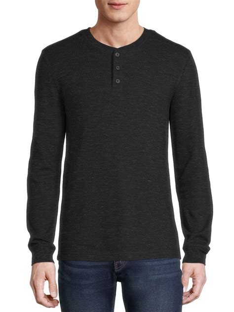 George Men's and Big Men's Long Sleeve Thermal Henley Shirt - Walmart.com