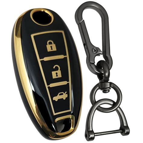 Gold Border TPU Key Cover Compatible with Suzuki Baleno | Ciaz | Vitar ...