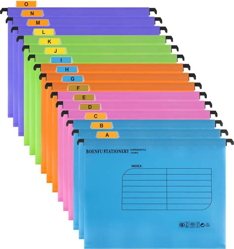 Foolscap Suspension Files,BOENFU 15 Pack Polypropylene for Suspension ...
