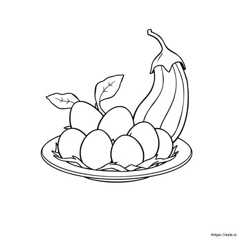 Egg Plant Coloring Page