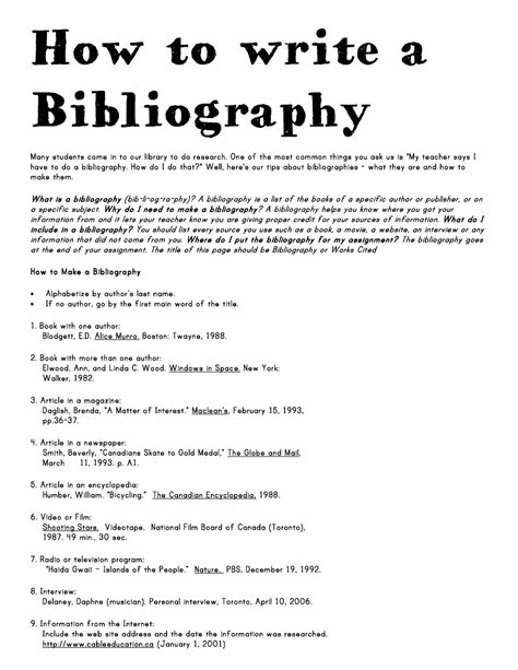 How to Write a Bibliography in APA Style