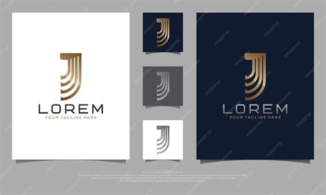 Premium Vector | Luxury design J monogram logo design template