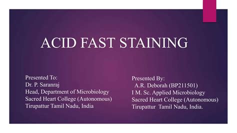 Acid fast staining | PPT