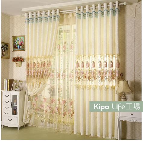 歐式客廳臥室簡約奢華純色意大利絨布刺繡花大氣法式成品窗簾遮光