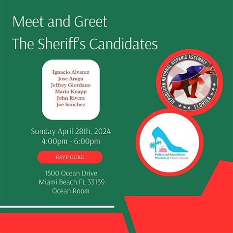 Meet & Greet Republican Candidates for Miami-Dade Sheriff, 1500 Ocean ...