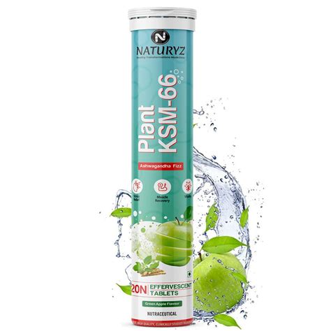 Buy NATURYZ PLANT KSM 66 ASHWAGANDHA, VITAMIN D3, MUSCLE RECOVERY ...