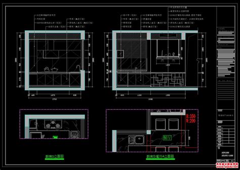 家装CAD图纸[45],欧式风格3房CAD施工图全套附效果图-齐生设计职业学校