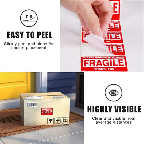 Buy GMKbuy 3 x 2 Inch – 400 Fragile Stickers Roll, Easy Tear, Permanent ...