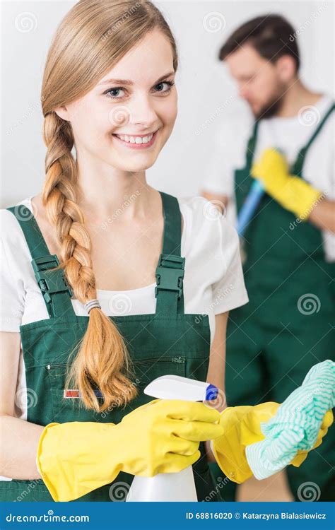 Ready to clean up the room stock photo. Image of pretty - 68816020
