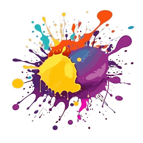 Paint Splatter Clipart Color Splash Background On White Background ...