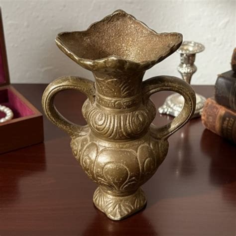 100 Year Old Antique Antimony Vase | Premium Metal Decorative Piece ...