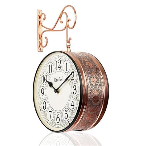 Buy CRAFTEL Metal Analog Double Sided Vintage English Roman Station ...