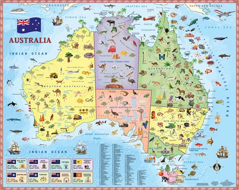 Illustrated map of Australia for Kids - | 9789871663101 | Amazon.com.au | Books