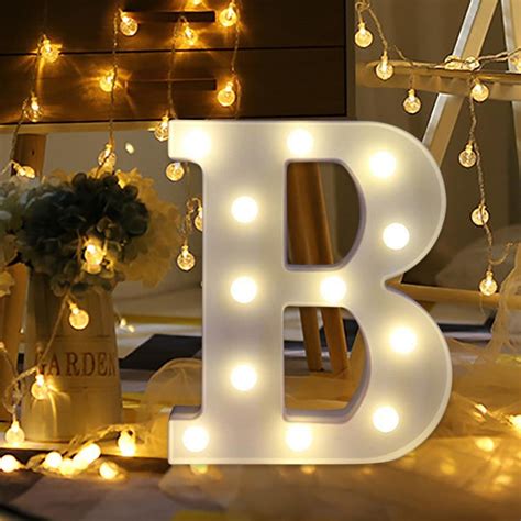 Buy Transer Alphabet LED Letter Lights, LED Marquee Warm White Light Up ...