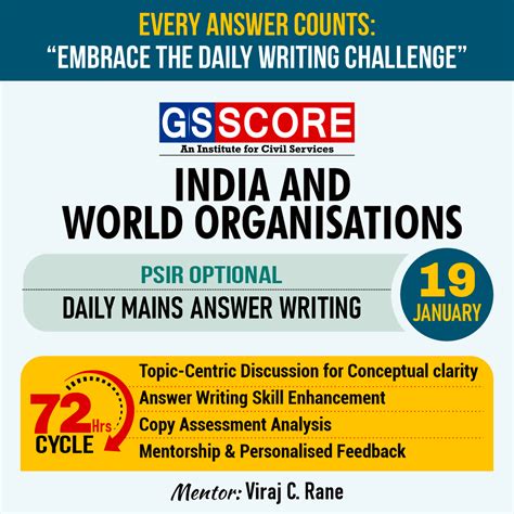 PSIR Optional (India and World Organisations) by Viraj C Rane - GS SCORE