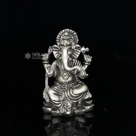 Divine 925 Sterling silver Lord Ganesh Idol, Pooja Articles, Silver Id ...