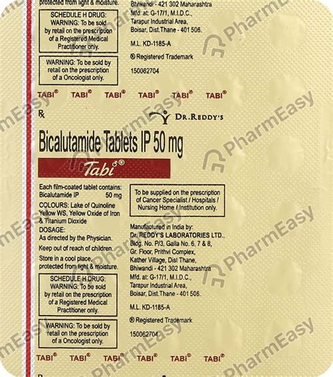 Tabi 50 MG Tablet (30): Uses, Side Effects, Price & Dosage | PharmEasy