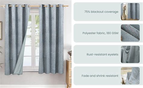 Amazon Brand - Solimo Polyester 75% Blackout Leaf Print Curtains
