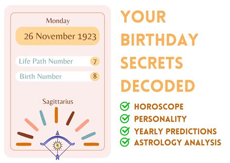 Birthday Analysis for November 26, 1923 - Zodiac sign and Horoscope